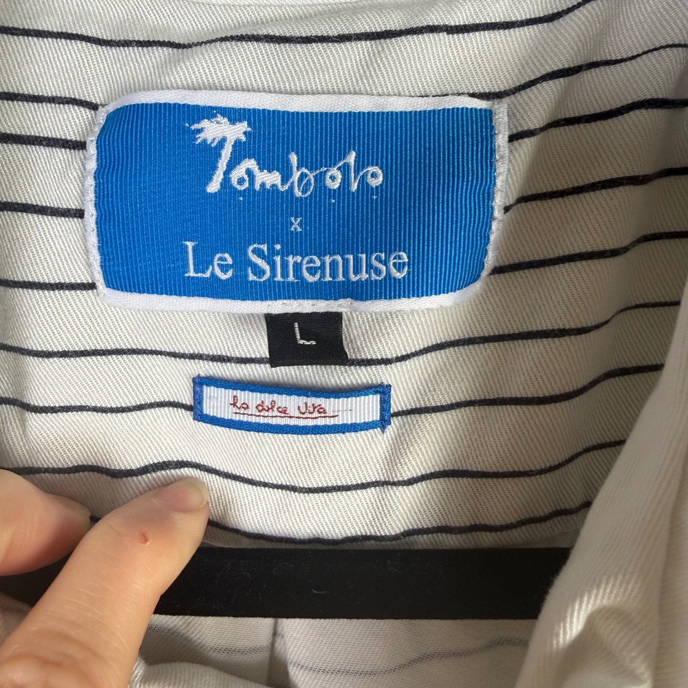 Tombolo Le Sirenuse Corsa Shirt Striped Polo Nautical Boat Size Large - Picture 5 of 7